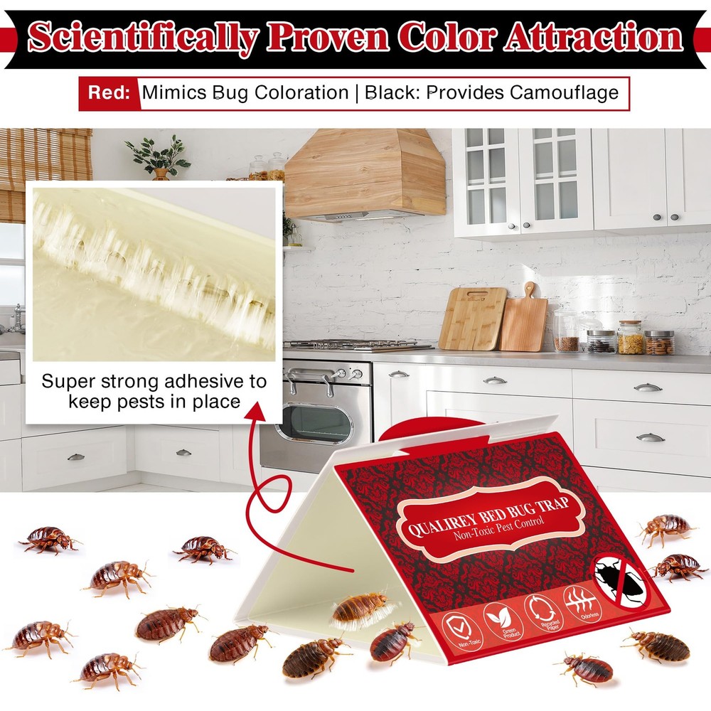 24 Pack Bed Bug Traps and Detectors for Bed Legs