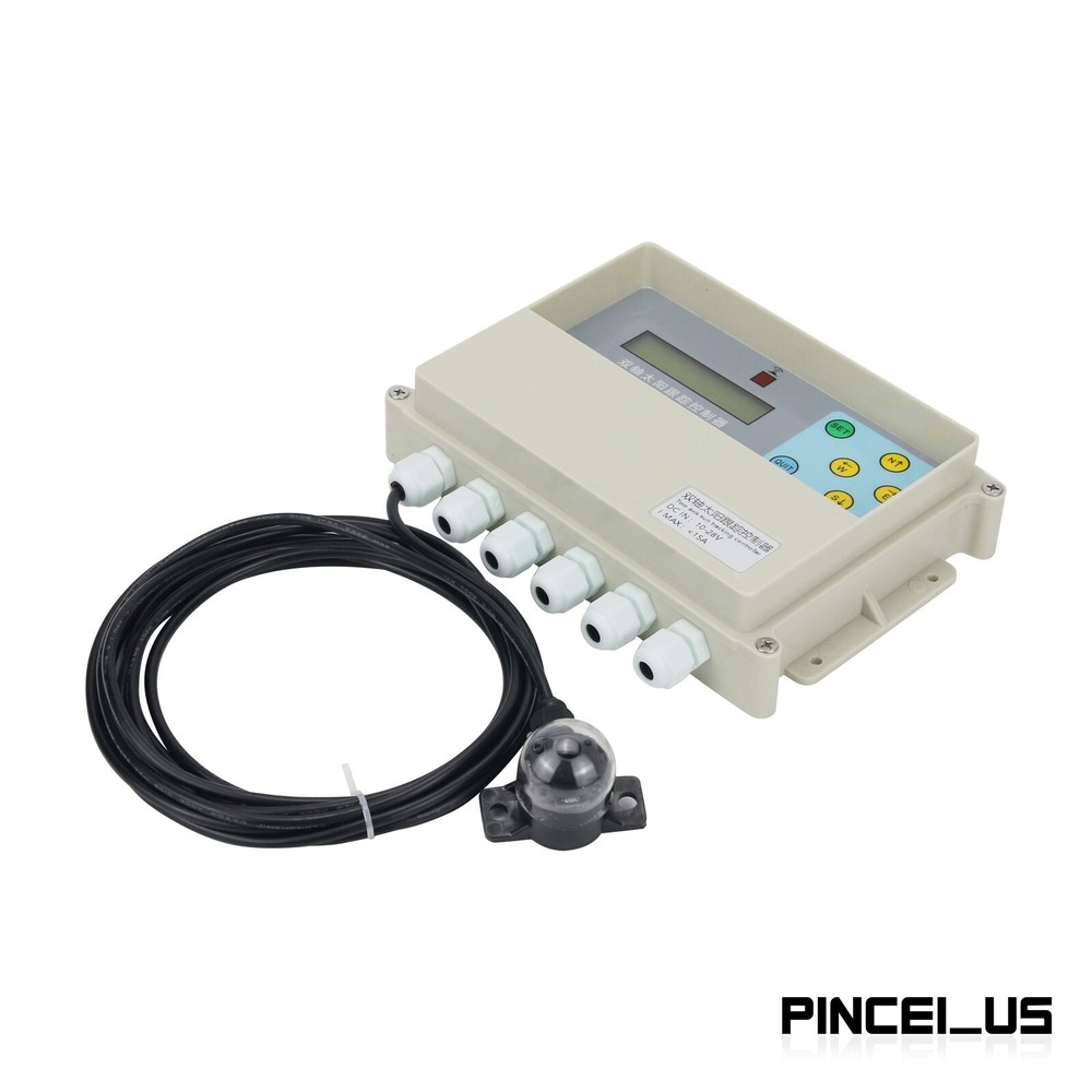 Dual Axis Solar Tracker Controller + Wind Speed Sensor + DC Dual Axis Gimbal