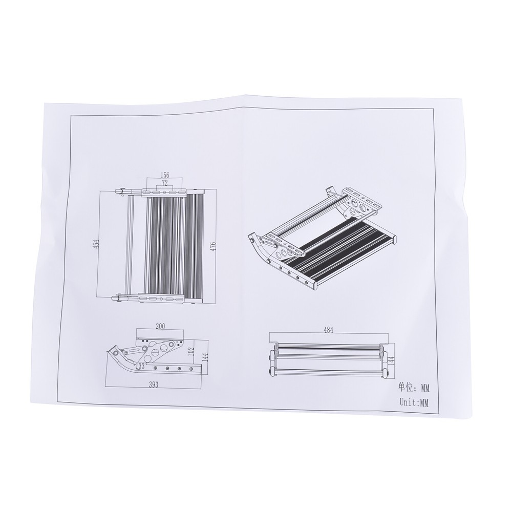 Manual RV Step Pull Out Retractable One Step for RV Camper Platform Steps Stair