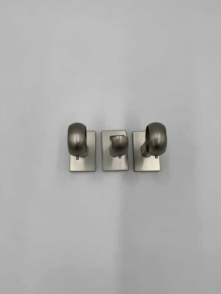Williams Sonoma Curtain Bracket Assembly Hardware Kit Simple Barral Pewter