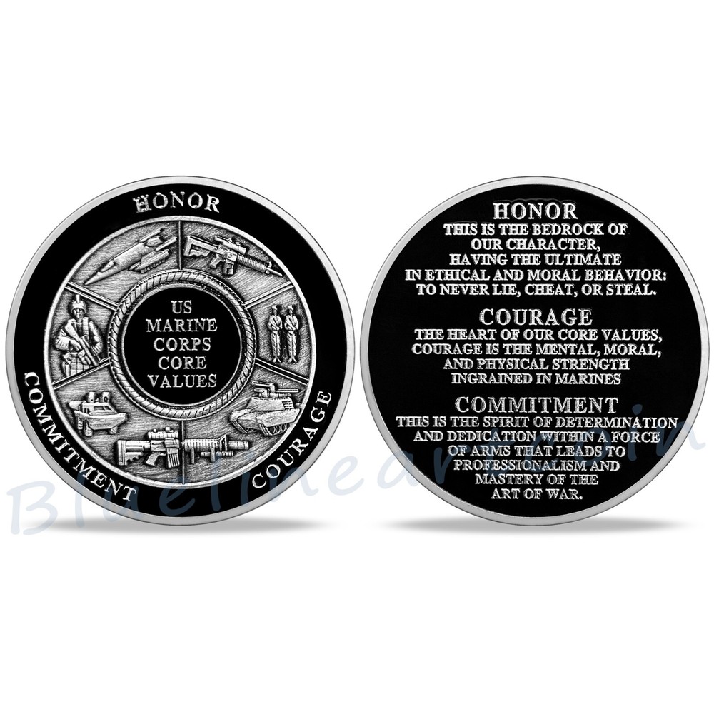 US Navy Special Operations Command Challenge Coin | US Marine Corps Core Values