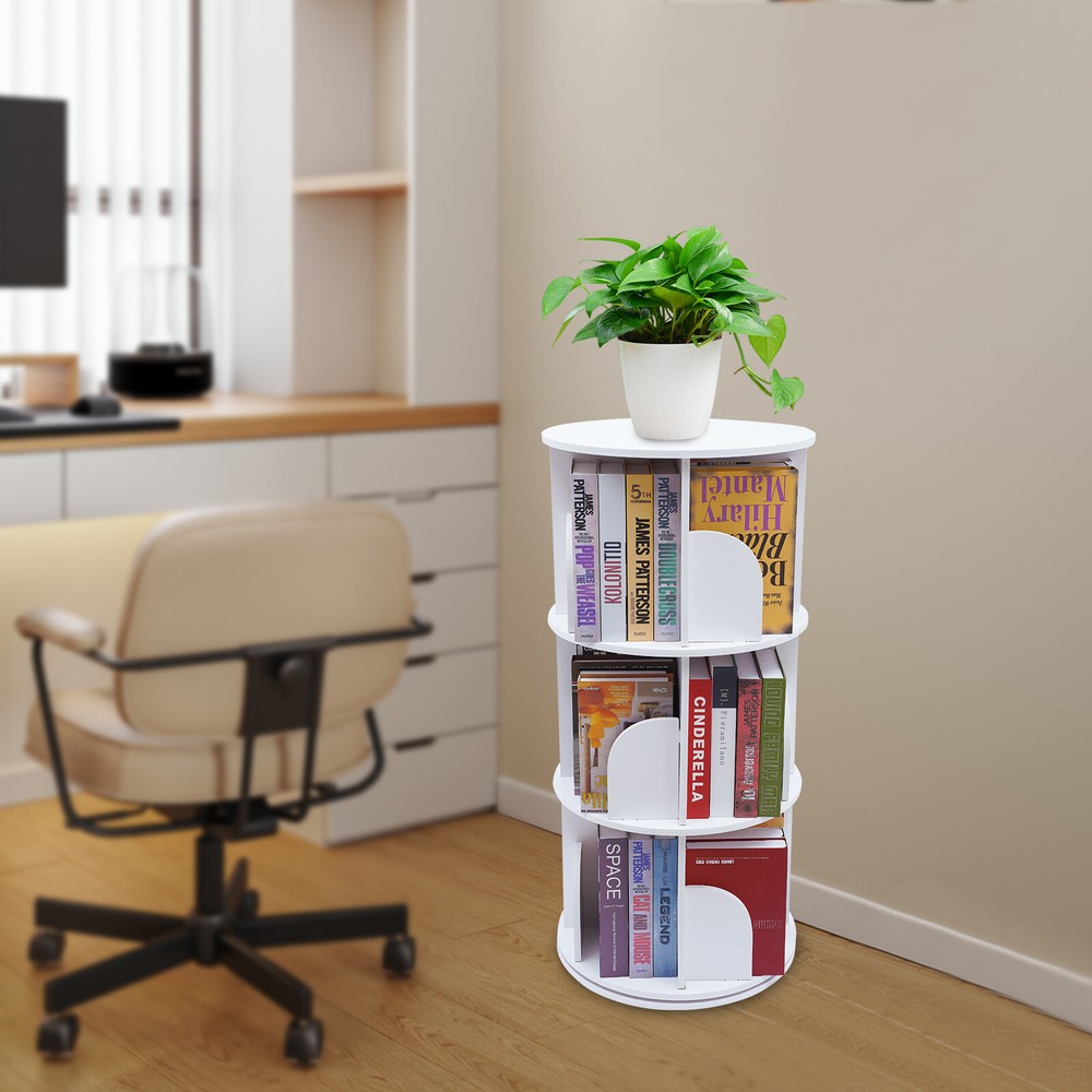 12-Compartments Stackable Shelf Bookshelf Organizer Holder Books Storage Stand