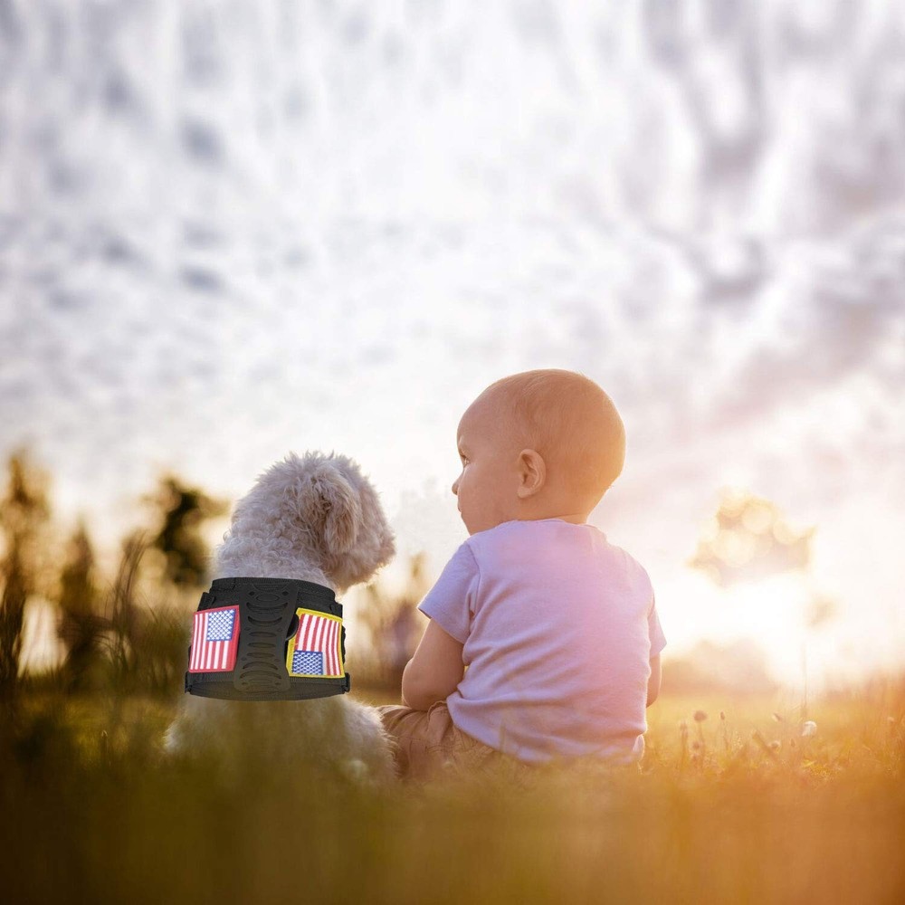 Tactical Dog Working Vest Training Harness No-Pull Adjustable Outdo... Fast Ship