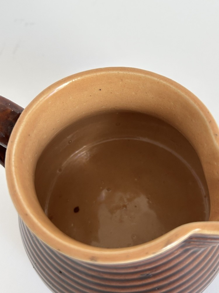 Vintage Brown Rubel Ring Ceramic Pitcher #4028P Lighter Inside Unique