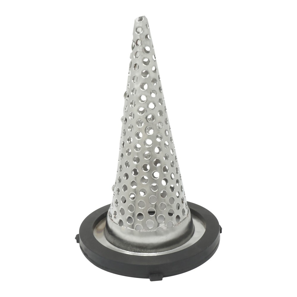 2" Funnel Suction Strainer, Witch Hat, Stainless Steel