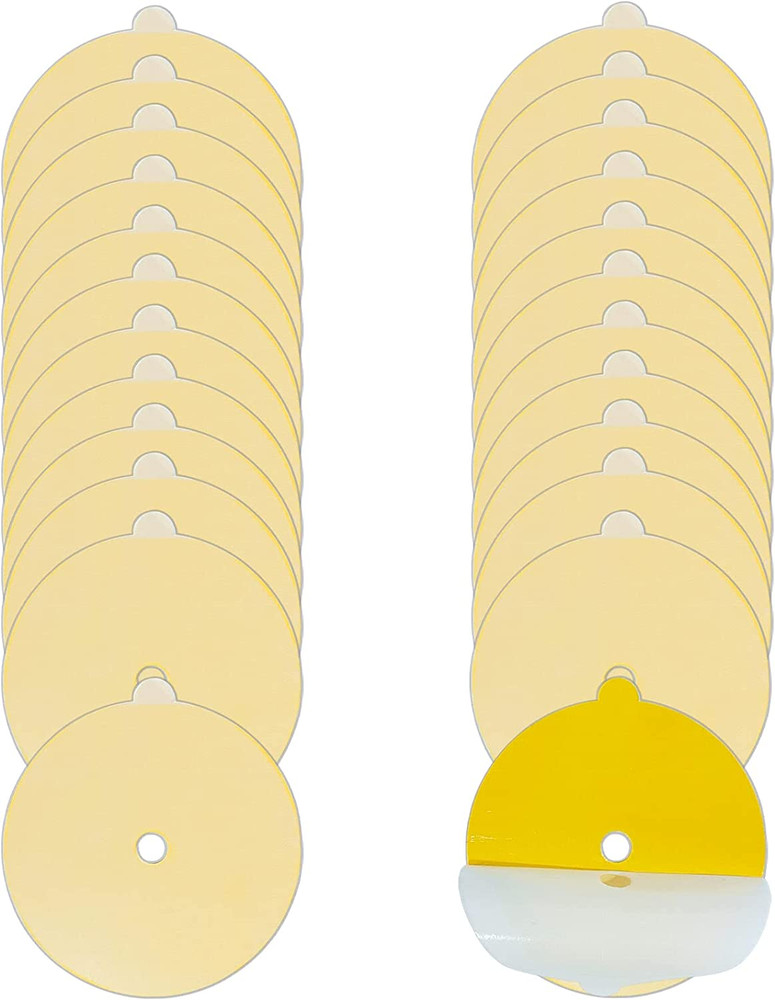 24 Pcs Flea Trap Refill Discs 5.4" Replacement Glue Boards with Hole for Flea Tr