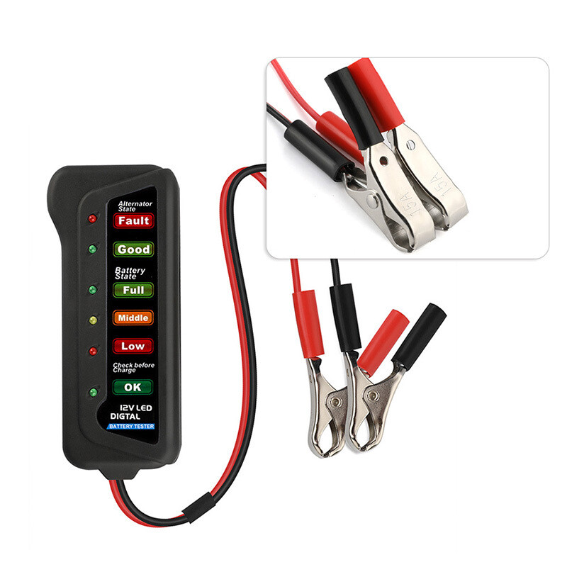 12V Battery Load Tester car autocycle marine Alternator analyzer Diagnostic tool