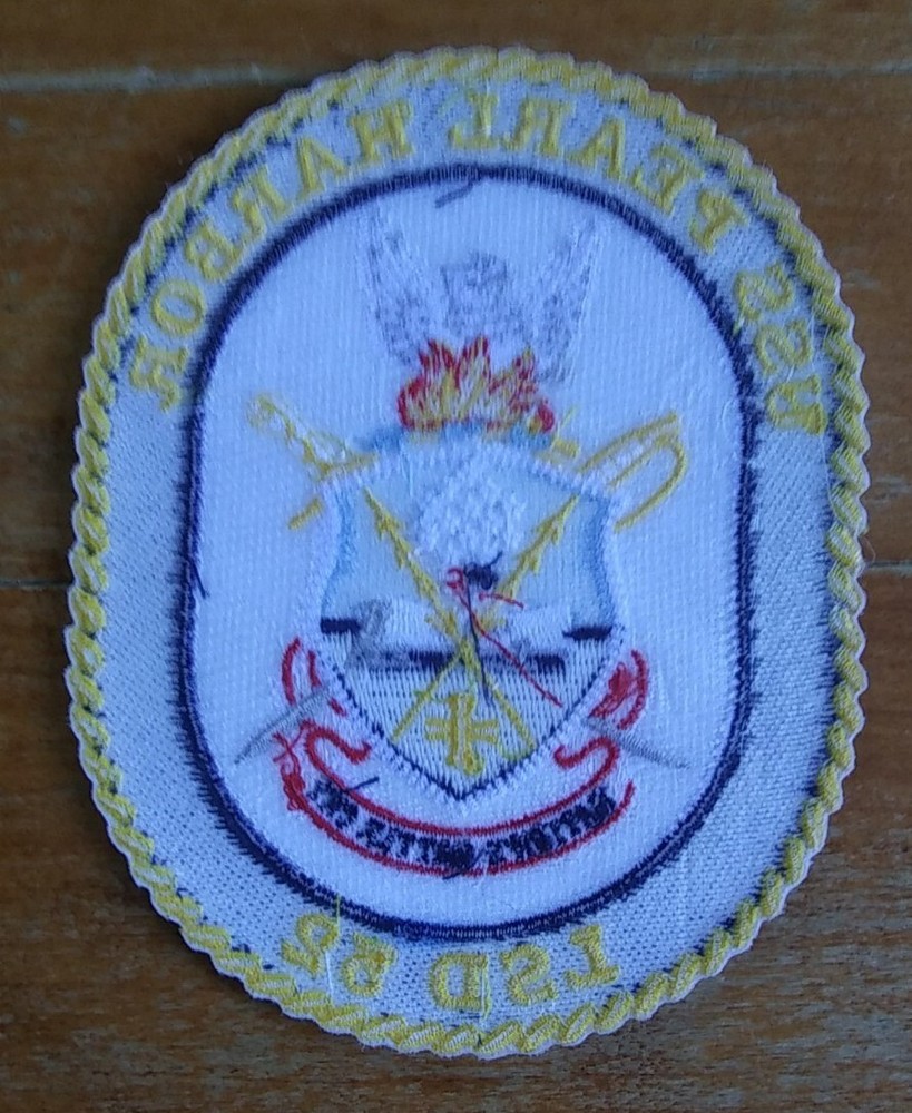 USN ~ USS PEARL HARBOR LSD 52 SHIP CREST ~ NATIONS BATTLECRY ~ Navy Patch