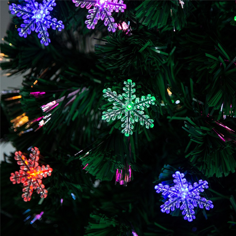 Pre-lit Fiber Optic Tree Artificial Christmas Tree Multicolor LED Star Lights