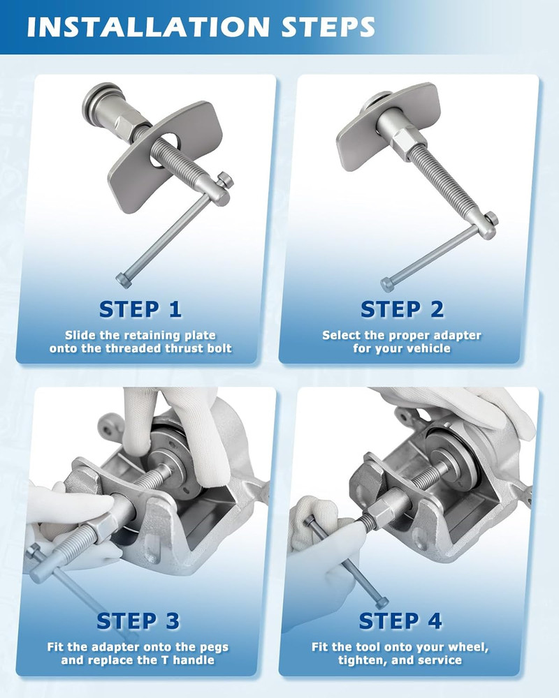 27Pcs Brake Caliper Wind Back Tool Kit Piston Compressor Pad Replacement Set Red