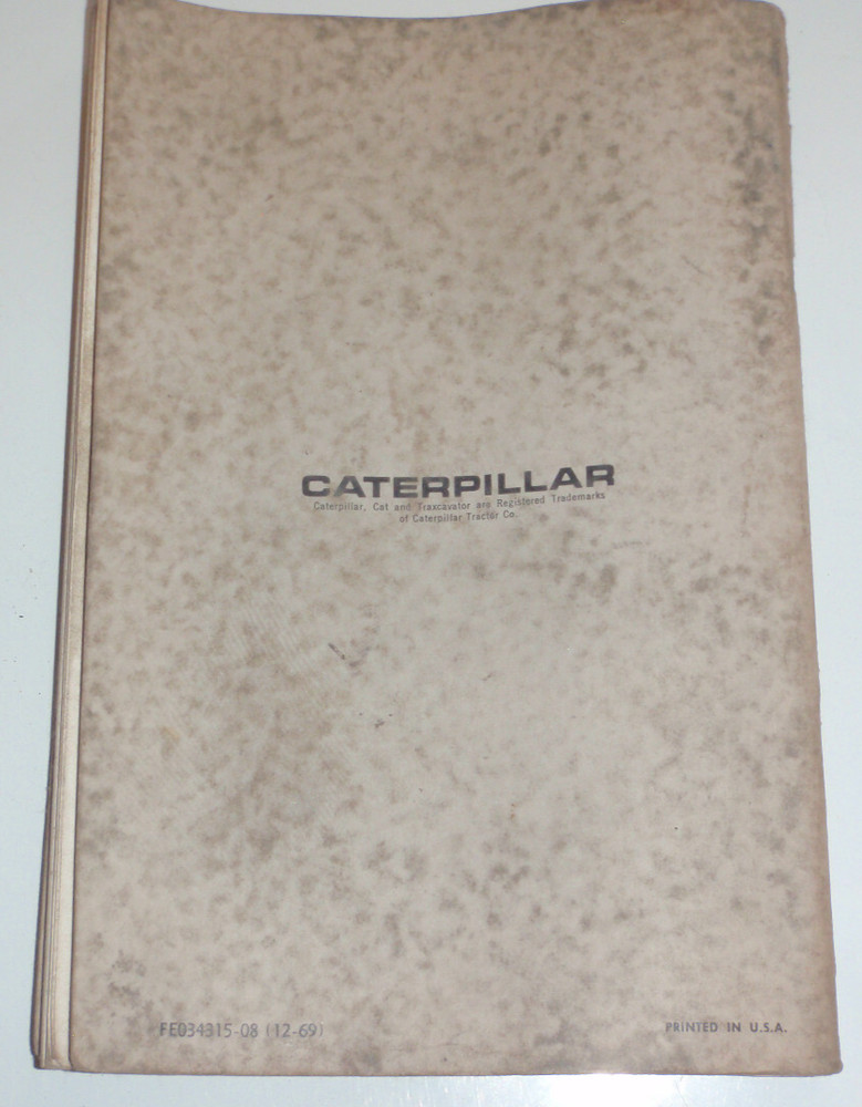Caterpillar Book D8 Tractor Operation and Maintenance Instructions