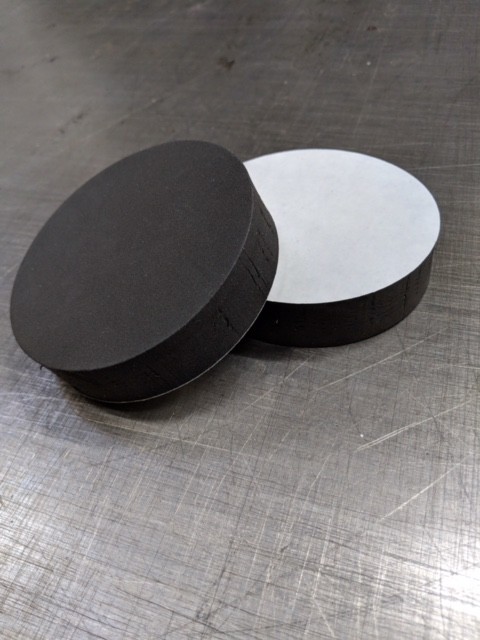 1" x 4" Disc Closed Cell Neoprene Sponge w/ PSA