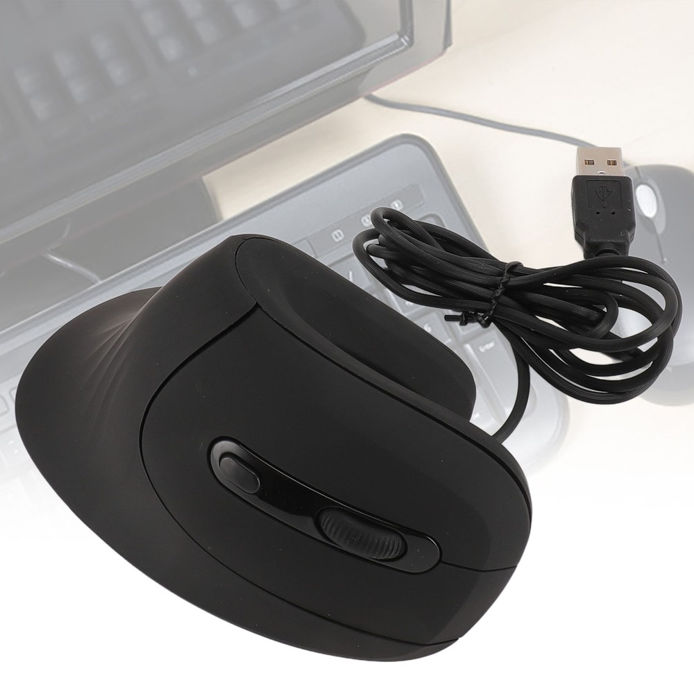 New USB Vertical Wired Mouse 4 Adjustable DPI Silent Click Ergonomic Vertical Op