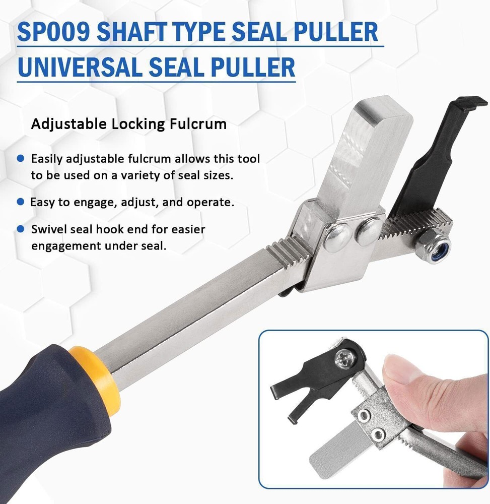 Cam Crank Shaft Seal Puller Auto Engine Remover Hand Tool Removing Pulling 58430