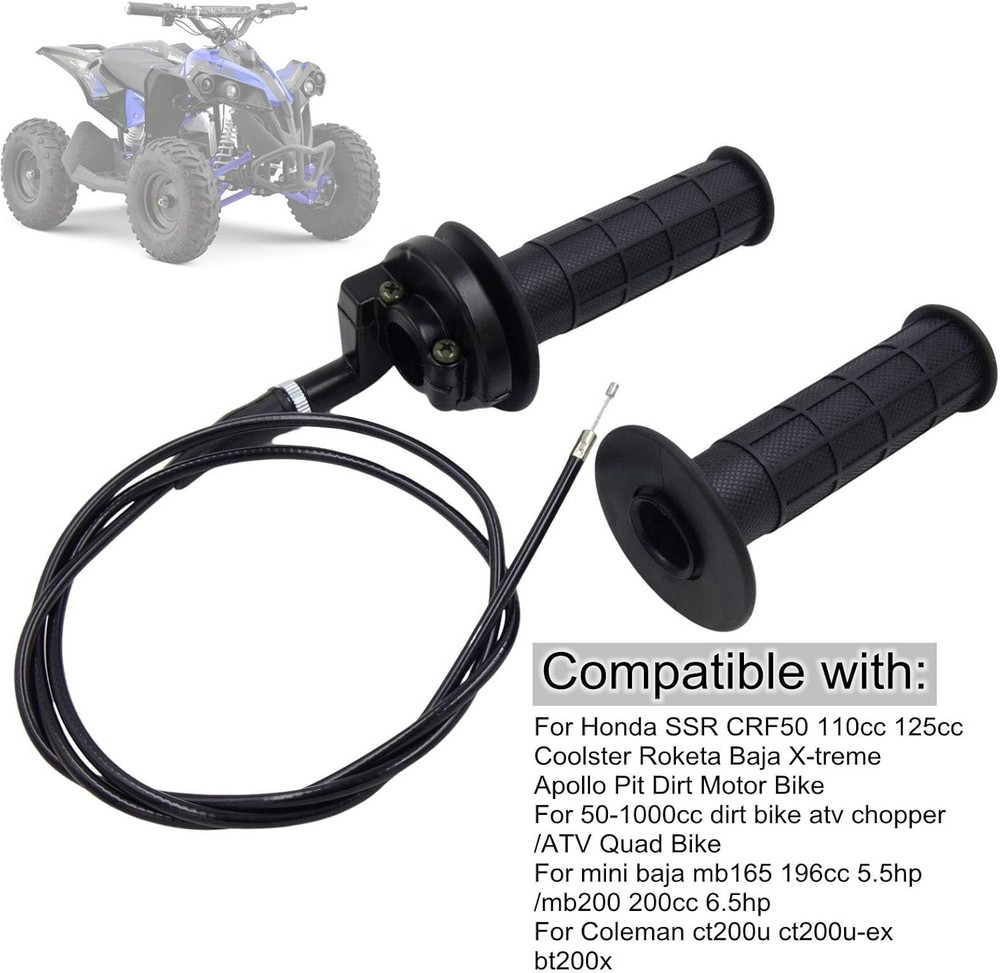 7/8" Throttle Accelerator Handle Grips: Compatible with 50Cc, 80Cc, 90Cc, 110Cc