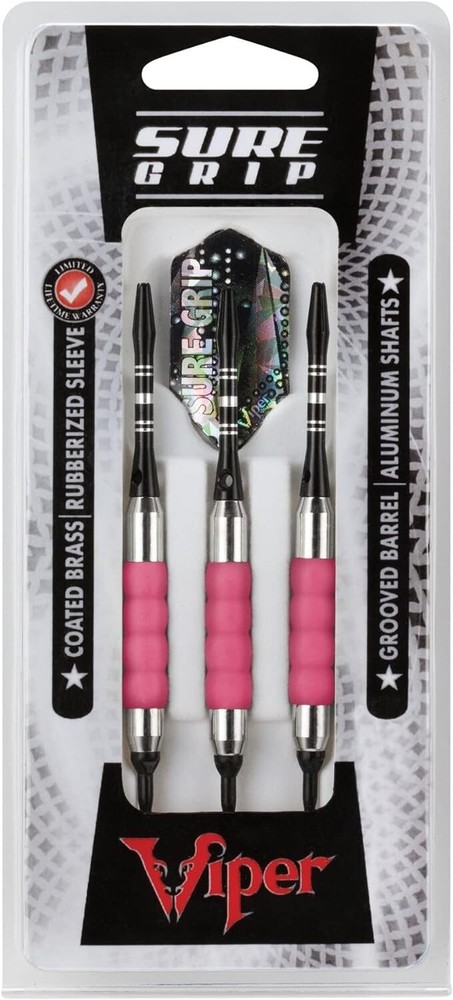 Viper Sure Grip Soft Tip Darts, Pink, 18 Grams