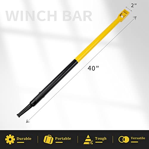 Winch Bar Combination Winch Bars with Square Head for 2 Pack Black & Yellow