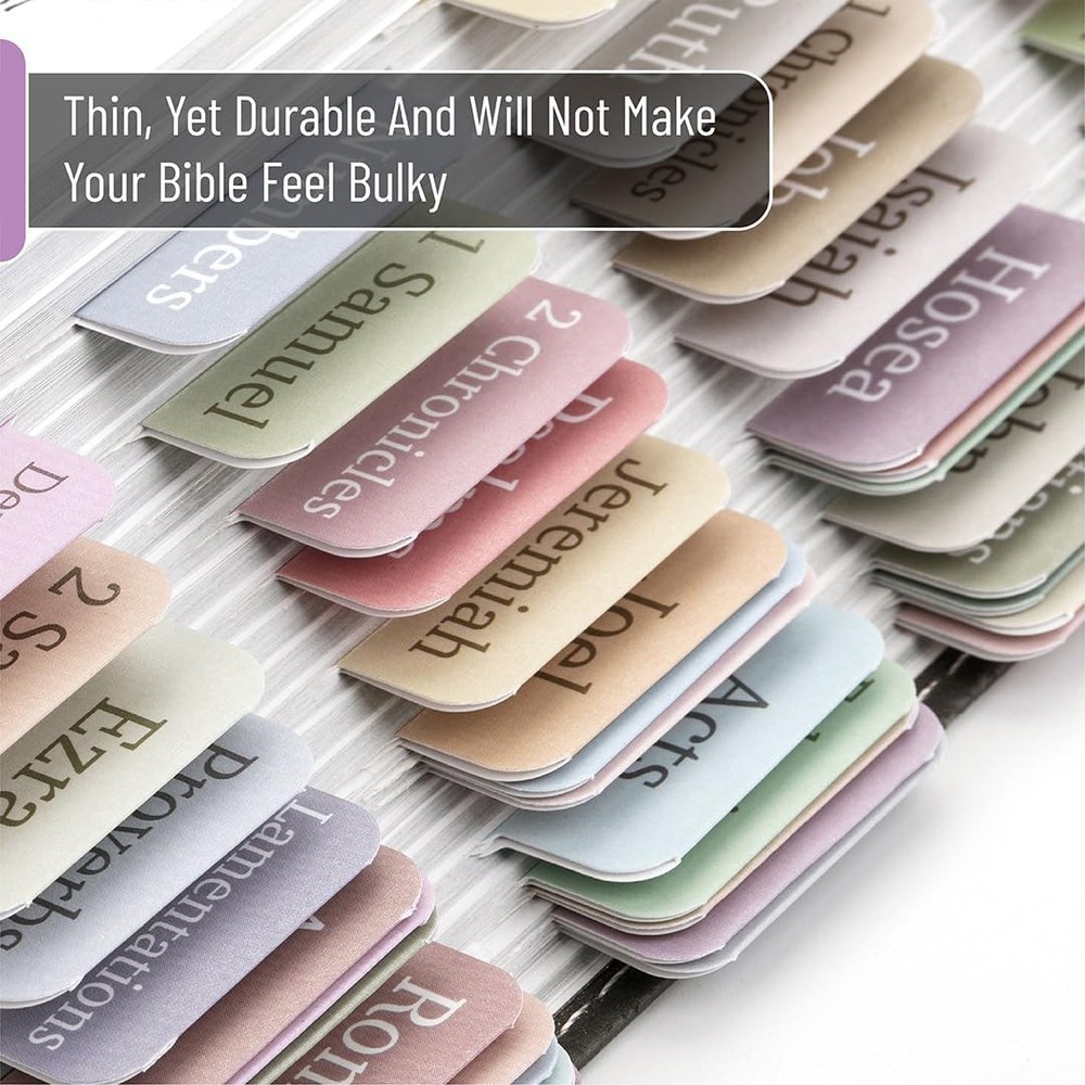 Bible Tabs 75pcs Laminated Minimal Morandi Index Tabs for Study Bible