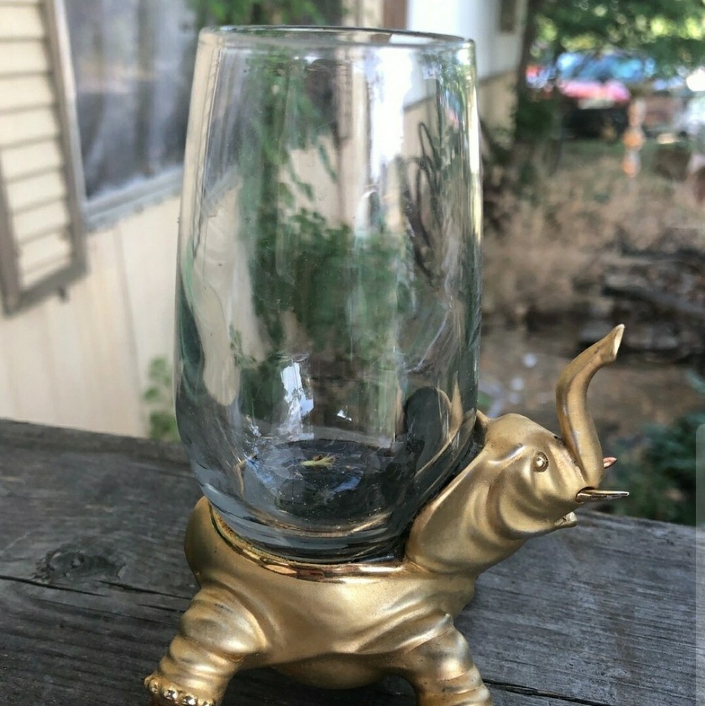 Solid Sterling Elephant Shot Glass Jigger - Very Heavy - Detailed and Unique!