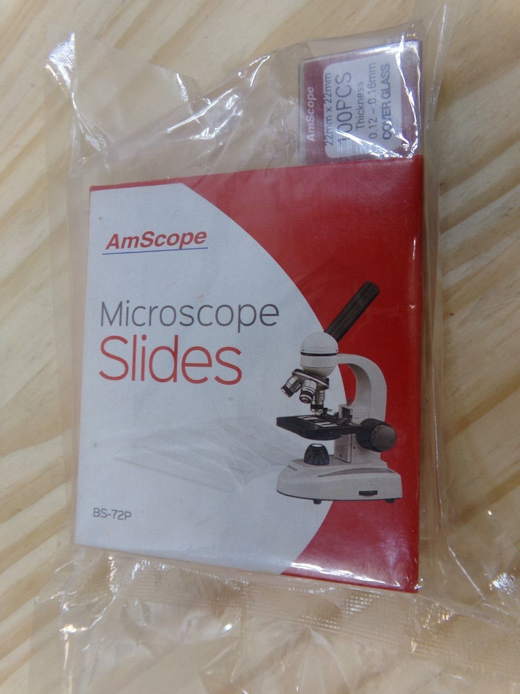 Amscope Microscope Slides BS-72P Clear Glass