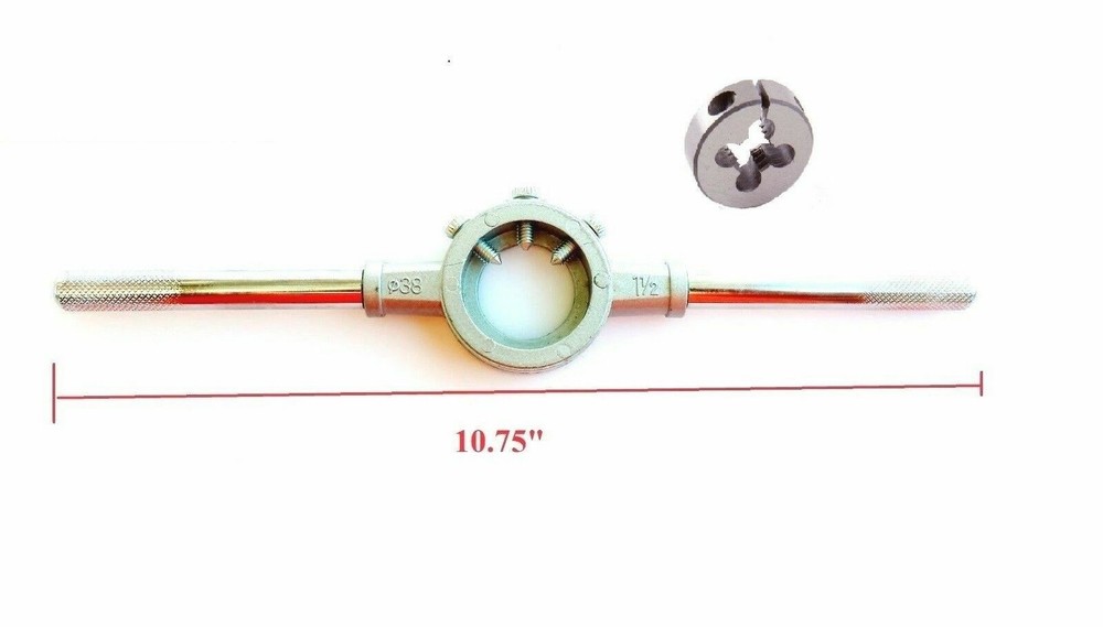 Lighthouse Quality Tools® M14X1 LH Adjustable Threading Die + Stock Handle