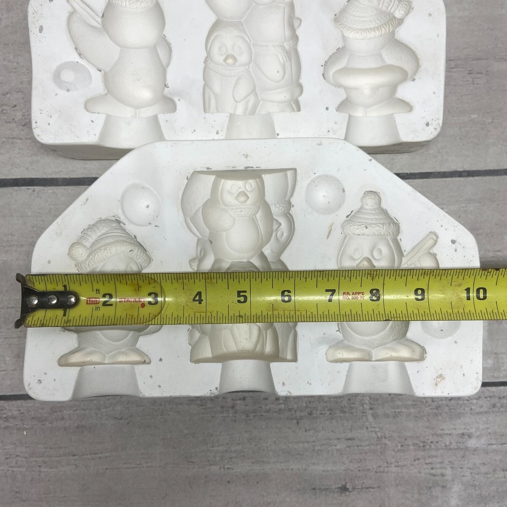 1997 Clay Magic Ceramic Casting Mold Penguins For Jars #1818