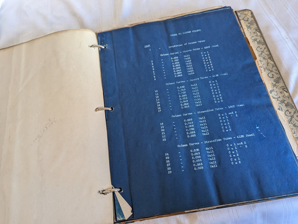 Interwar General Aviation NAA Engineering binder full of reports 1930's Wolf
