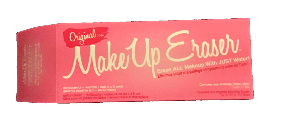 Make Up Eraser Original Pink Reusable Cloth Makeup Remover Easy 3 Step Process