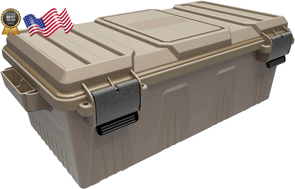 MTM Ammo Crate with Divided Storage Utility Box Stackable Large Ammunition Case