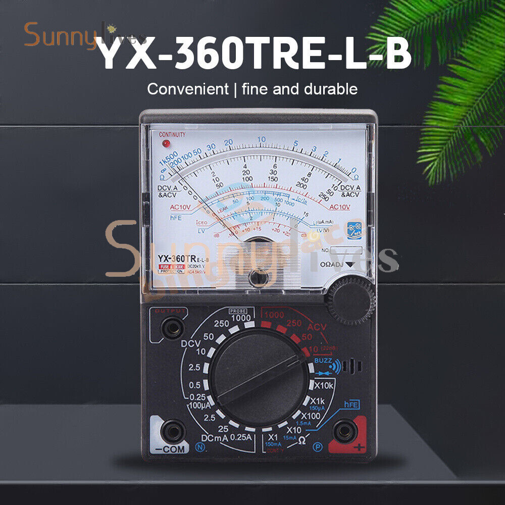 Pointer Display Electrical Multimeter Voltage Current Resistance Tester AC DC