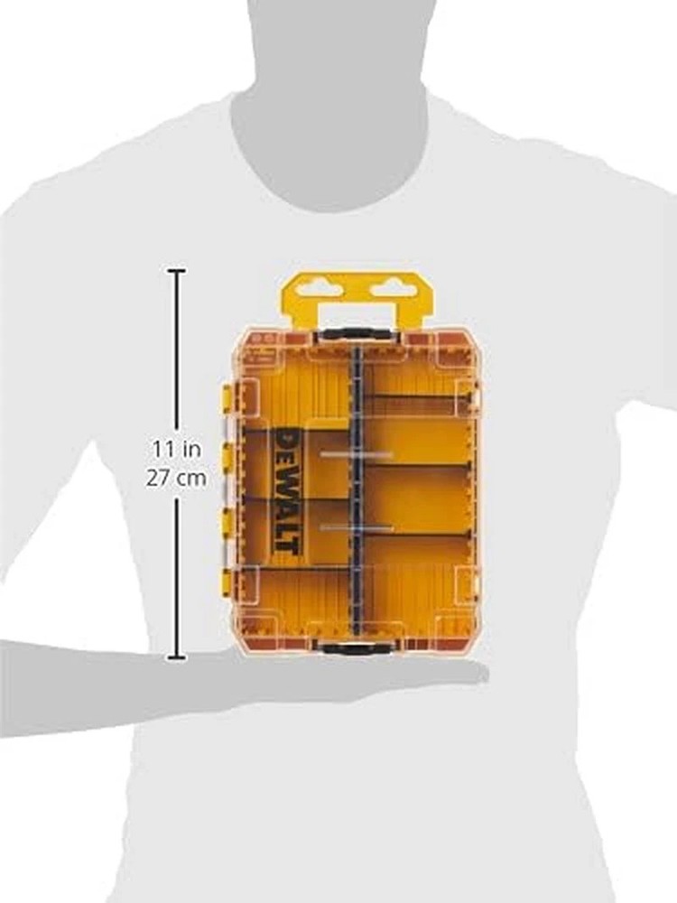 DEWALT Tool Box, Tough Case Organizer, Medium, 8-Compartments, for Small Tools++