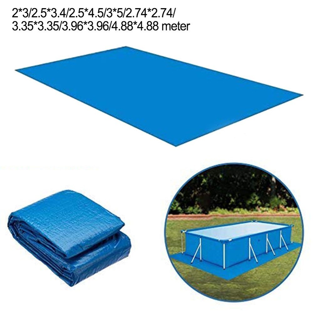 Foldable and Non slip Groundsheet for Rectangular Pools Reliable Protection