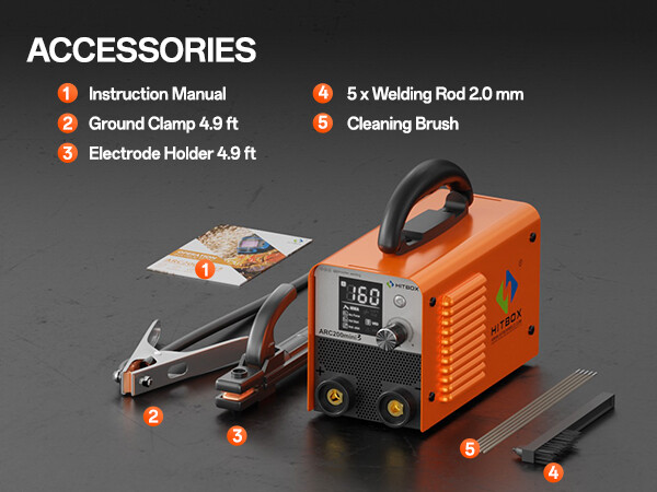 HITBOX Mini Welding Machine 110V MMA/TIG w/ VRD Function 160A Compact ARC Welder