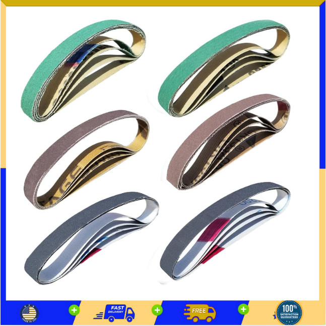 24 Pack 1/2" x 12" Replacement Sharpening Belt Kit for Official Work Sharp...