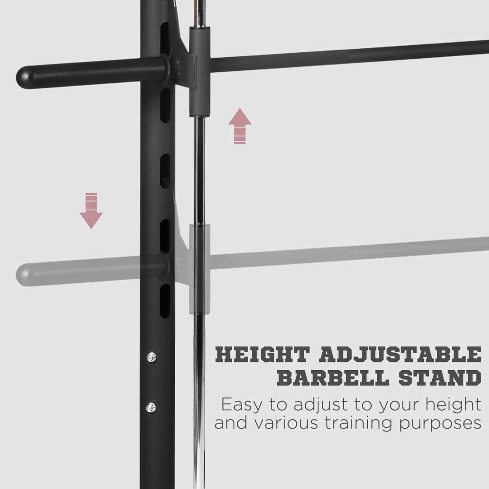 Weight Lifting Squat Rack w/ Pull Up Bar Adjustable Bench Press Half Power Rack