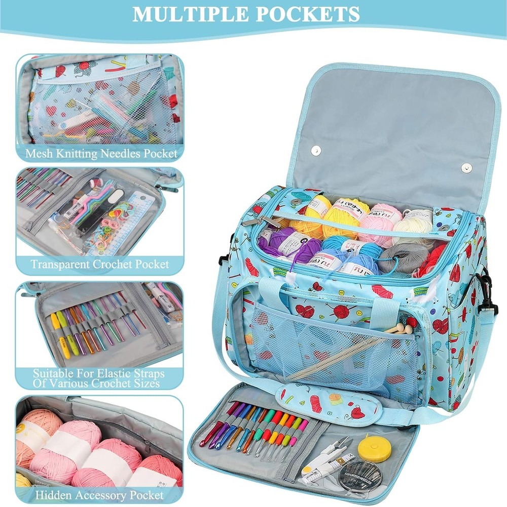 Durable Yarn Organizer with Shoulder Strap