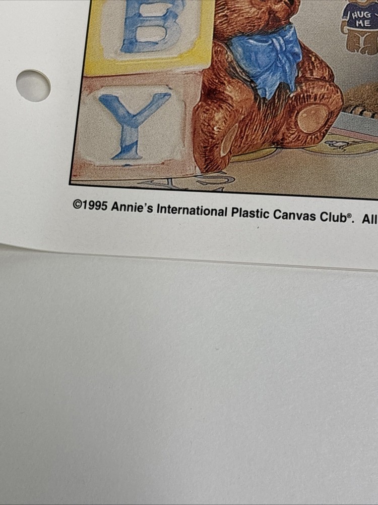 Teddy Bear Clock Annie's Attic Plastic Canvas Pattern Page