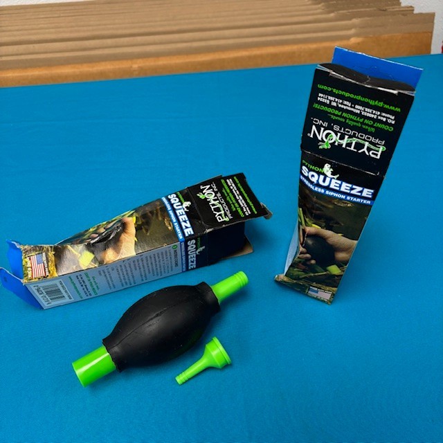 OPEN BOXED Python Squeeze Stressless Siphon Starter TWO PACK