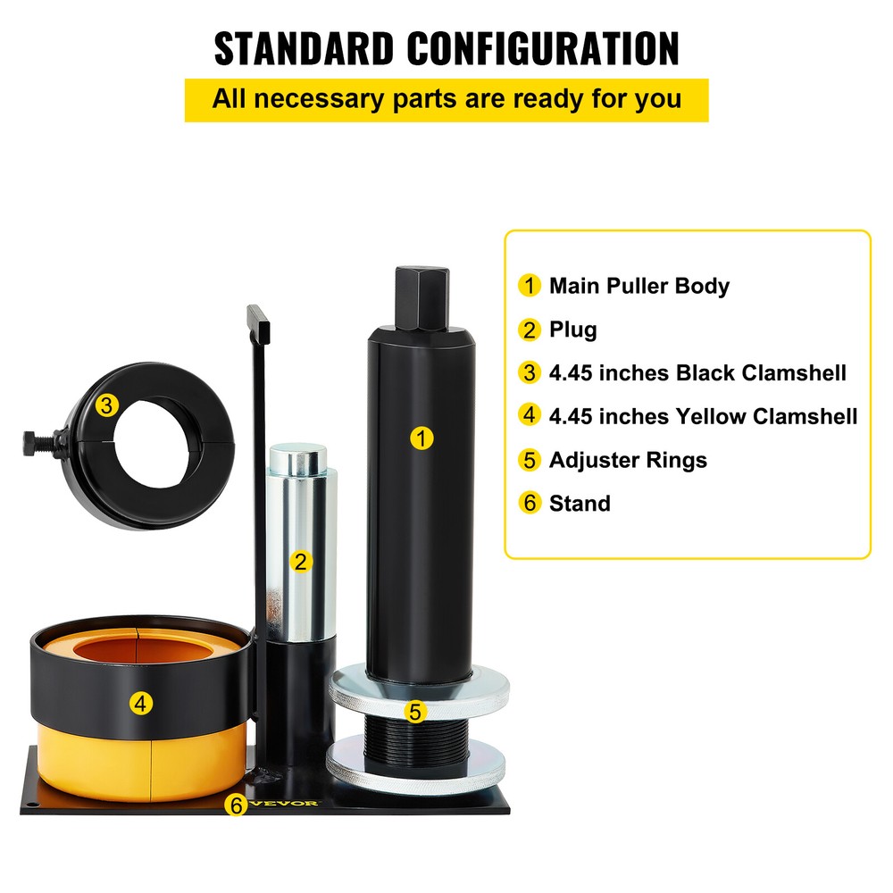 VEVOR Carrier & Pinion Bearing Puller Clamshell Bearing Puller with 2 Clamshells