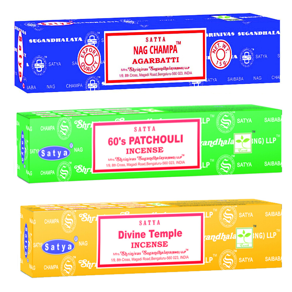 Satya Original 3 Pack Incense Sticks Variety Sets