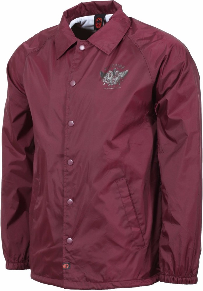 Spitfire Wheels DISHONOR Coach Skateboard Jacket MAROON MEDIUM