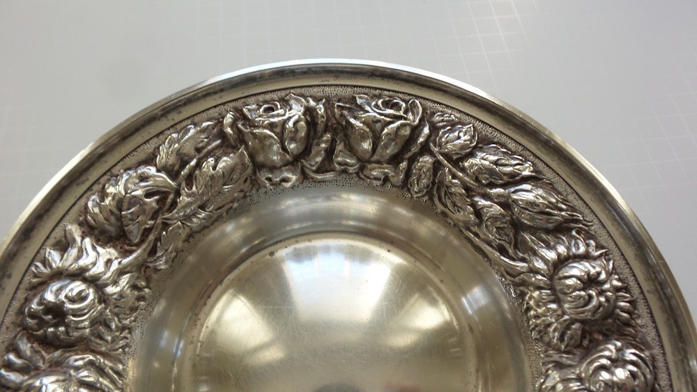 Antique Stieff REPOUSSE Sterling Silver Compote, #126, 155 Grams