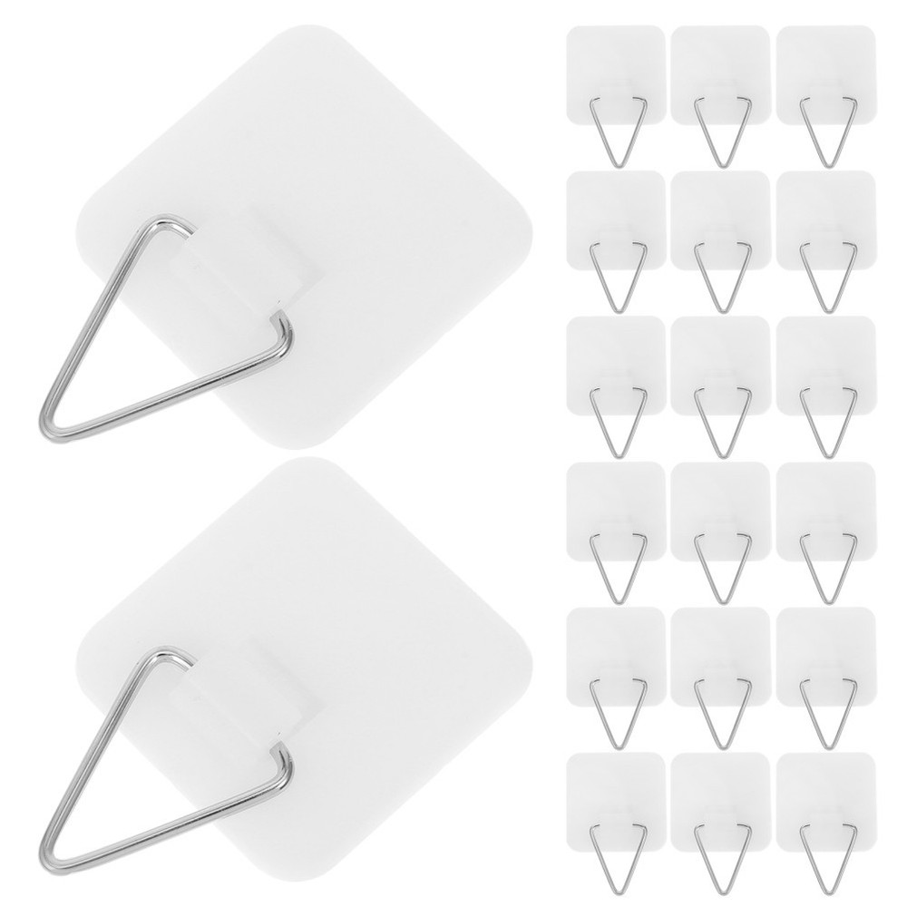 40 Pcs Wall Plate Display Hanger Invisible Adhesive Vertical Holders for