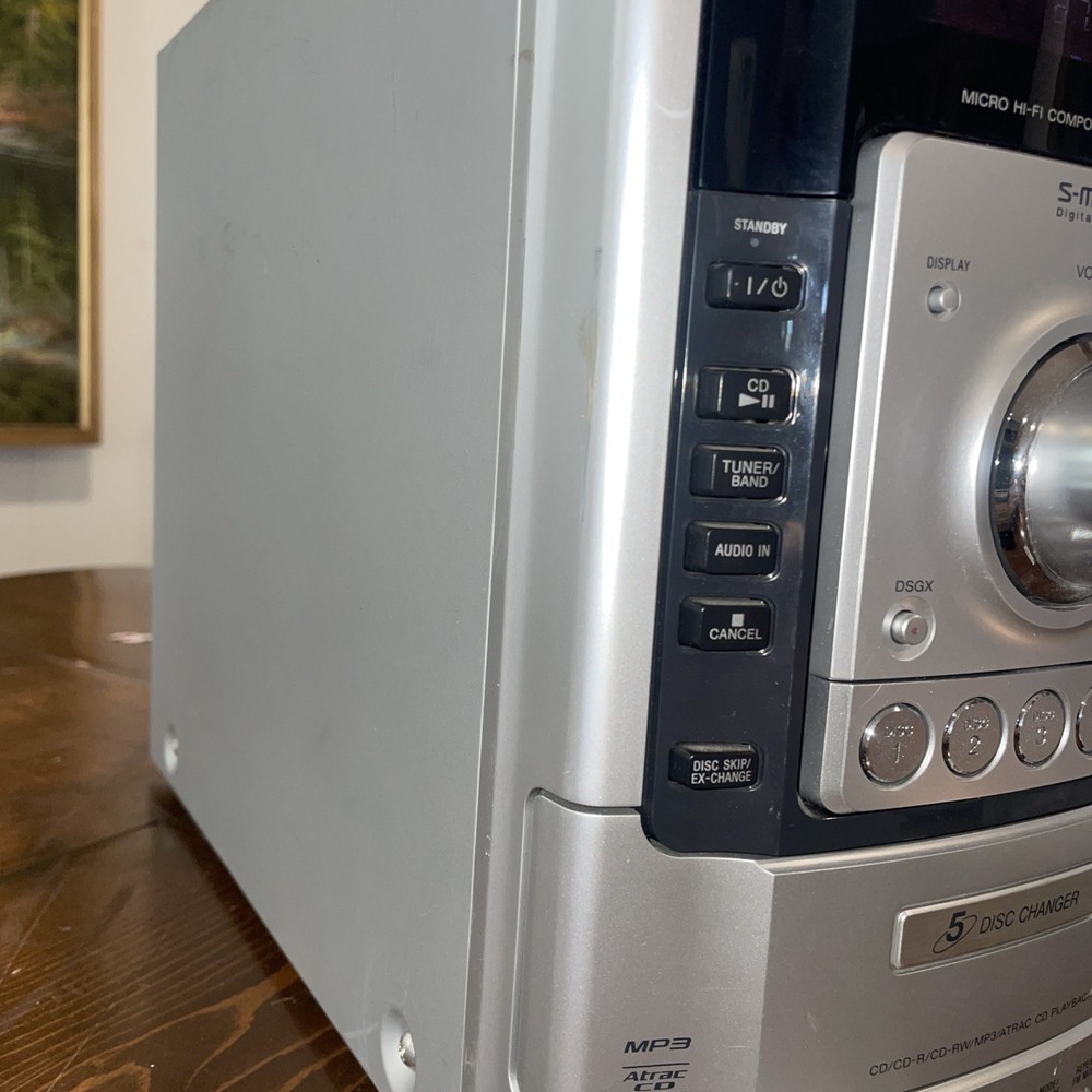 Sony CMT HPR99XM Micro System Tested Working No Remote , No Speakers.