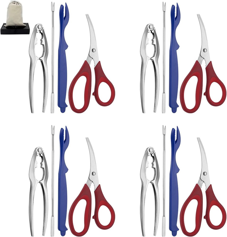 Seafood Tools Set includes 4 Crab Crackers 4 Seafood Fork 4 Lobster Crackers 4 S