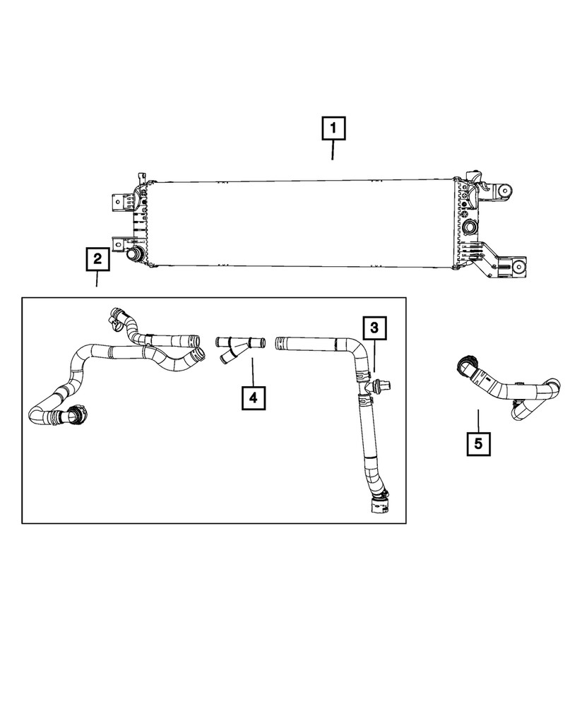 Genuine Mopar Battery Radiator 68510722AA
