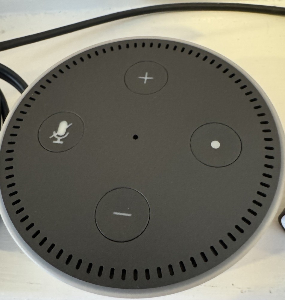 Amazon Echo Dot 2nd Gen Alexa Smart Speaker White w/ Adapter Tested