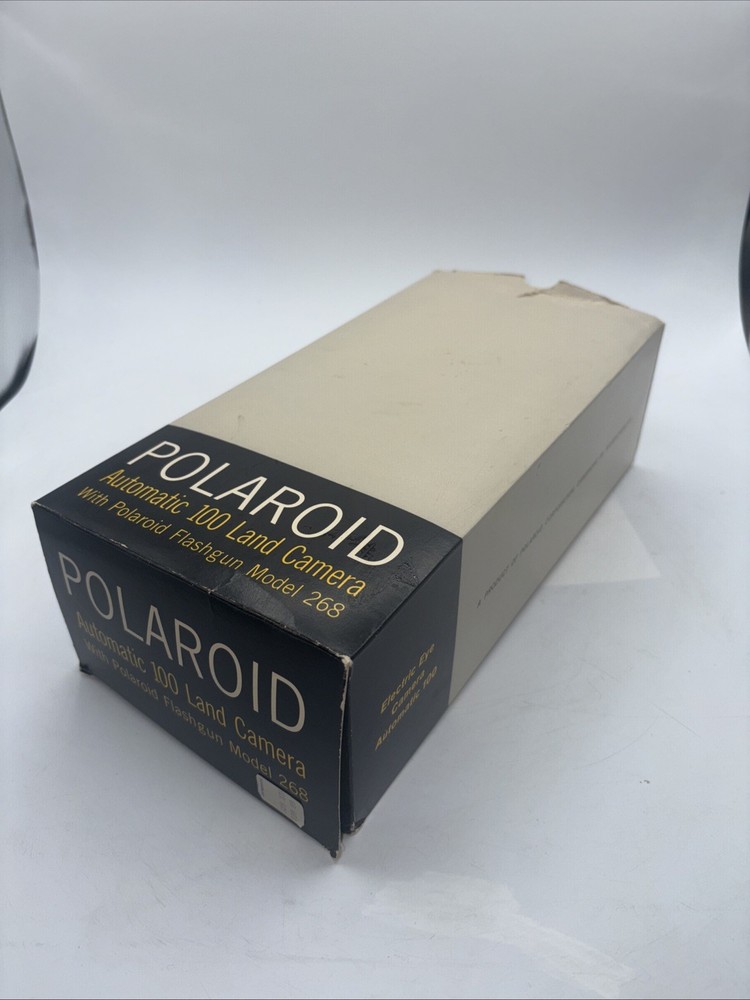 Polaroid Automatic 100 Land camera COMPLETE W/ Flashgun 268 Untested