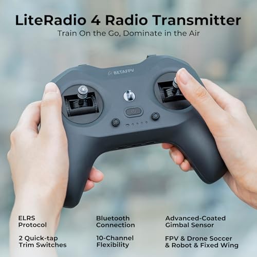 LiteRadio 4 Radio Transmitter Remote Controller, 10-CH Adjustable, Support