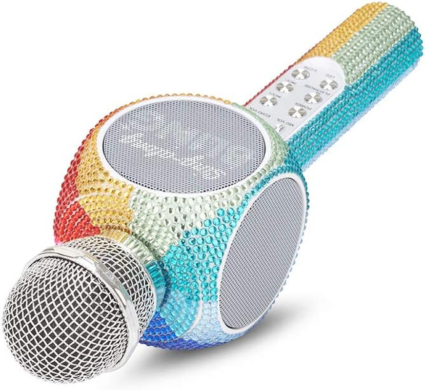 Sing-Along Bling Bluetooth Karaoke Microphone and Bluetooth Stereo Speaker All-i